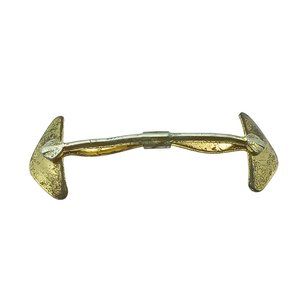 Rink-Less Gold-Tone Vintage Large Wing Collar Clip